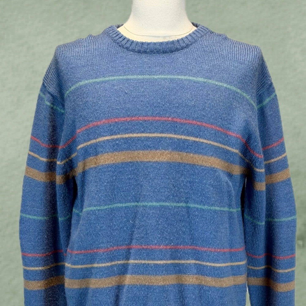 VINTAGE‎ Arrow Blazer men’s knit sweater striped preppy business casual 70s 80s